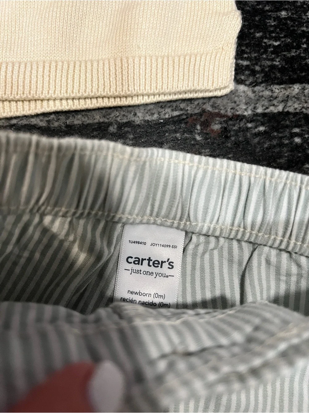 Carter’s Just One You Newborn 2-Piece Polo Shirt & Striped Shorts Outfit Set NWT